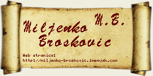 Miljenko Brošković vizit kartica